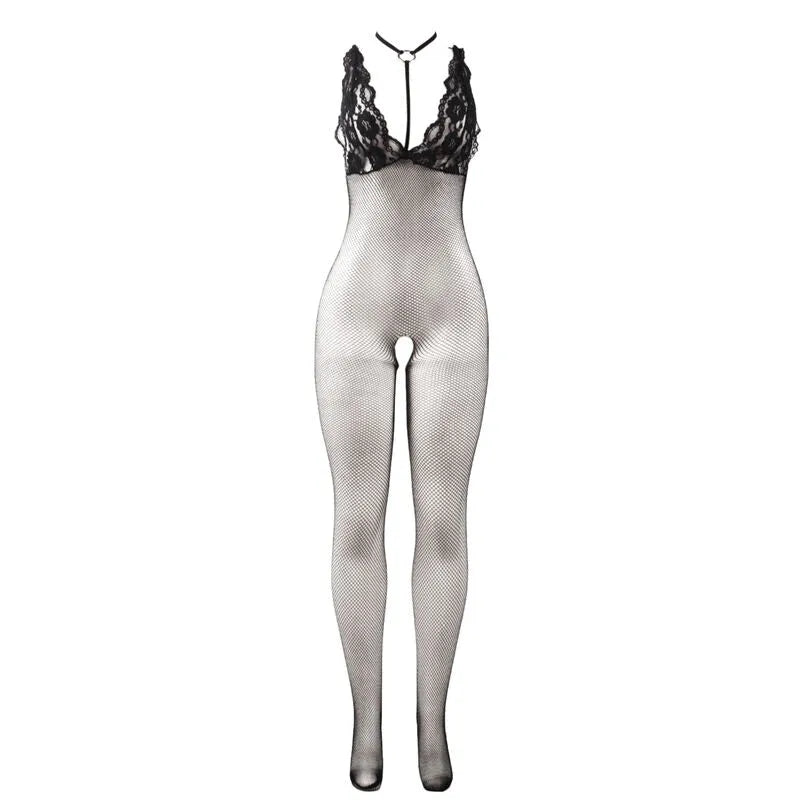 SUBBLIME - 951993 BODYSTOCKING RÉSILLE TRANSPARENTE NOIRE SANS FOURRURE