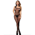 SUBBLIME - 952037 BODYSTOCKING UNE ÉPAULE RÉSEILLE AVEC DIAMANTS NOIR