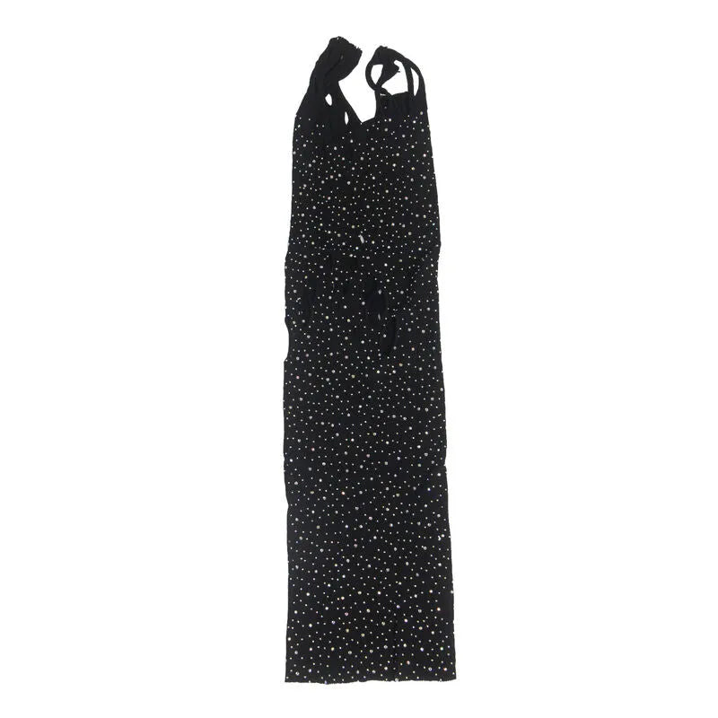 SUBBLIME - 952198 ROBE RESILLE AVEC DIAMANTS BRILLANTS NOIR