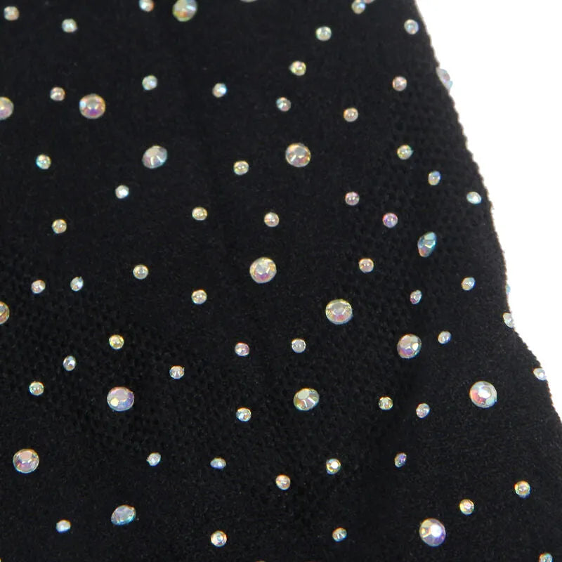 SUBBLIME - 952198 ROBE RESILLE AVEC DIAMANTS BRILLANTS NOIR