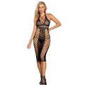 SUBBLIME - 952310 ROBE LONGUE RÉSEILLE NOIRE