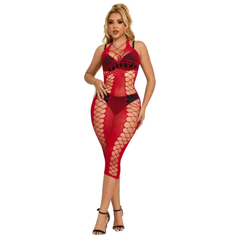 SUBBLIME - 952327 ROBE LONGUE RÉSEILLE ROUGE