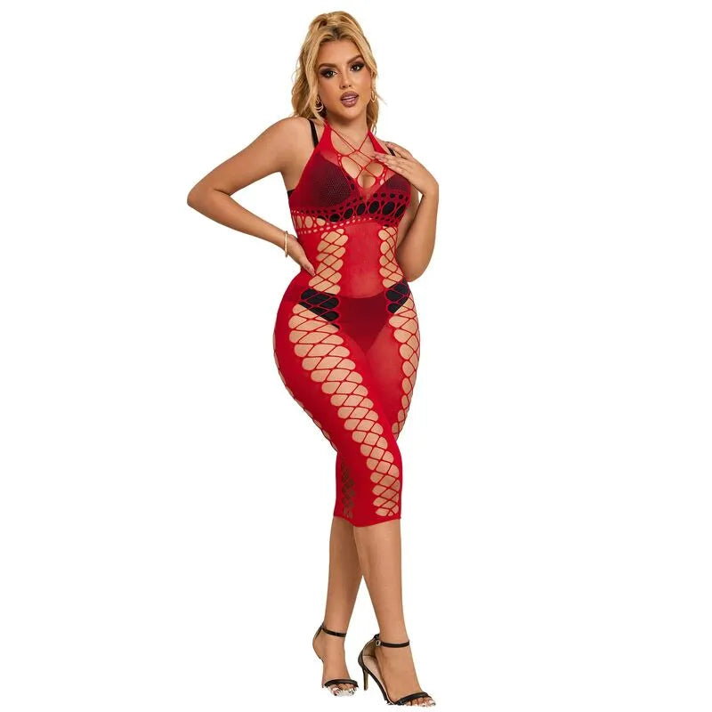 SUBBLIME - 952327 ROBE LONGUE RÉSEILLE ROUGE