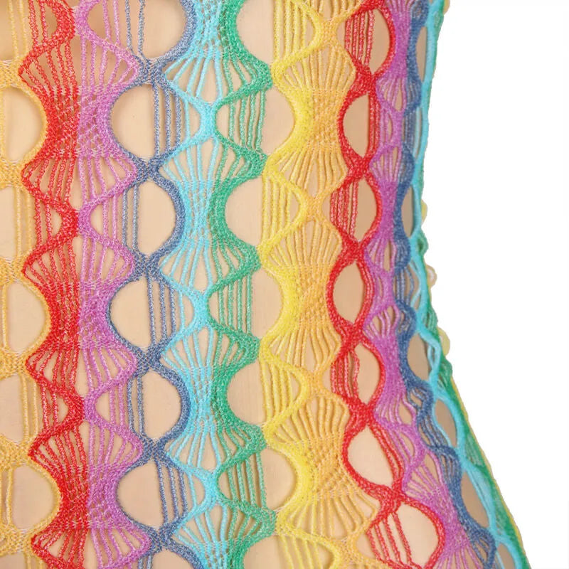 SUBBLIME - 952365 ROBE RÉSEILLE ÉPAULES NUES ARC-EN-CIEL