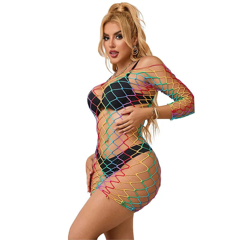 SUBBLIME - 952426 ROBE RÉSILLE MANCHES LONGUES ARC-EN-CIEL