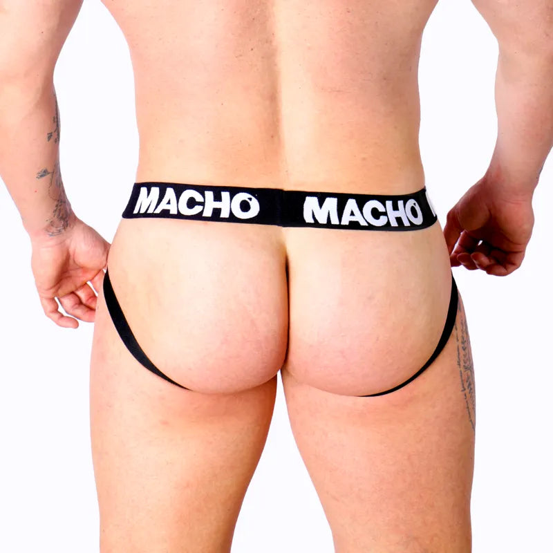 MACHO - MX27GR JOCK CUIR GRIS BEIGE