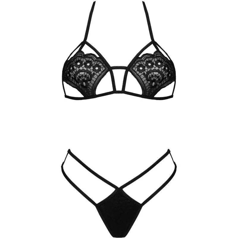 LIVCO CORSETTI FASHION - SOUTIEN-GORGE + STRING JIMENA LC 20216 NOIR