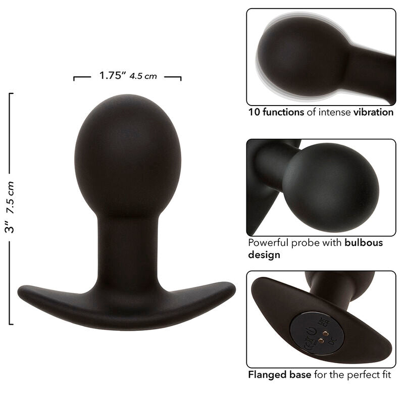 Plug Anal Vibrant Silicone Étanche Rechargeable