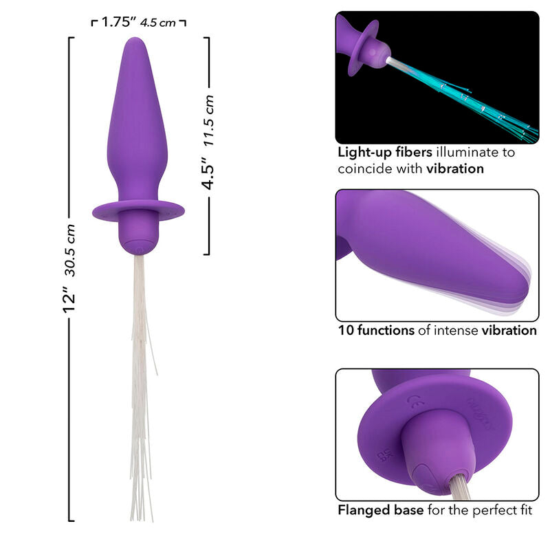 Plug Anal Vibrant Lumineux Silicone Violet