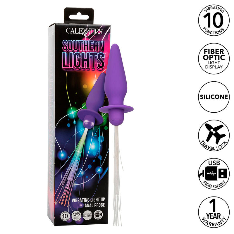 Plug Anal Vibrant Lumineux Silicone Violet