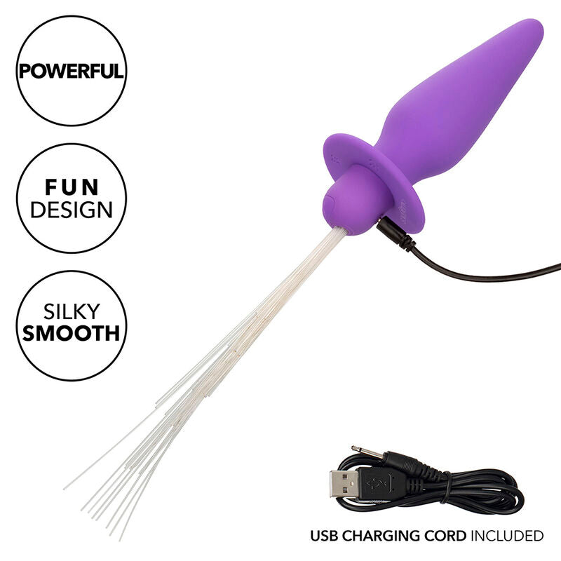 Plug Anal Vibrant Lumineux Silicone Violet