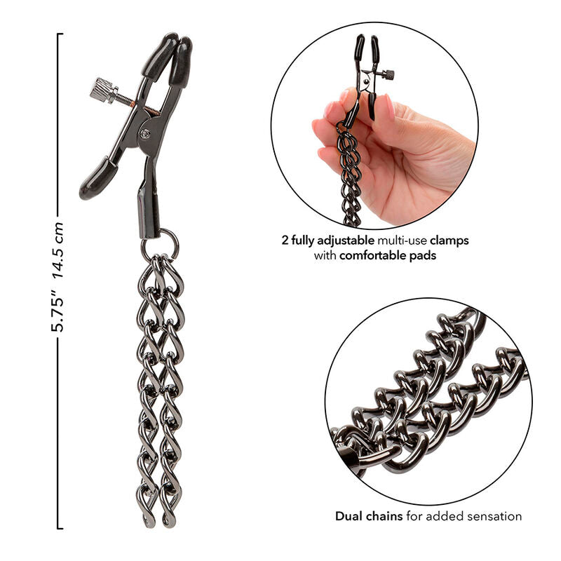 Pinces À Tétons Chaîne Ajustables Euphoria