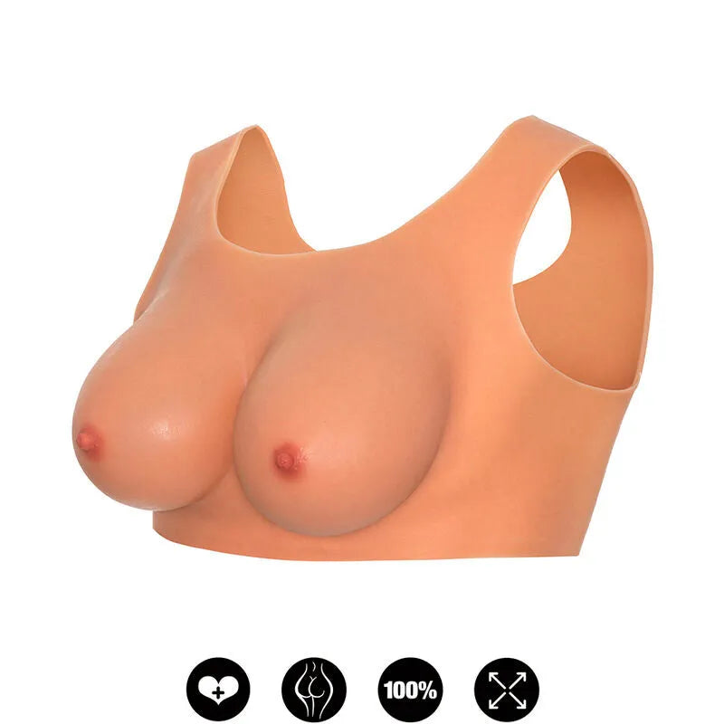 Seins portables en silicone réalistes pour travestissement tailles S-M-L