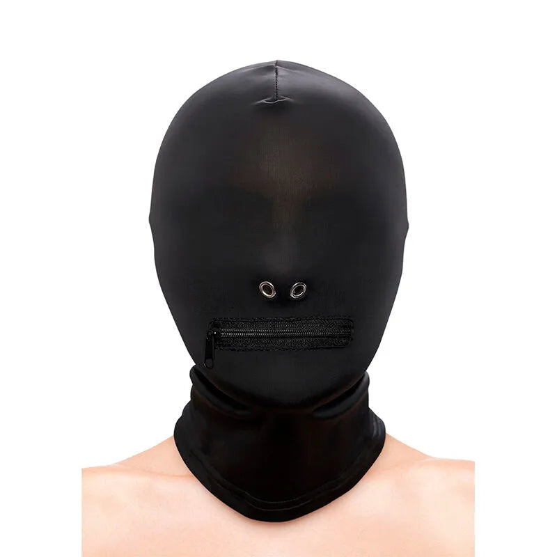 NS NOVELTIES - FETISH & FASHION CAGOULE FERMÉE À FERMETURE ÉCLAIR NYLON NOIR