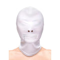 NS NOVELTIES - FETISH & FASHION CAPUCHE BOUCHE FERMÉE À FERMETURE ÉCLAIR NYLON BLANC