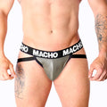 MACHO - MX27GR JOCK CUIR GRIS BEIGE