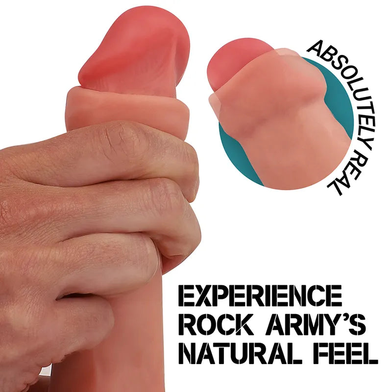 Gode réaliste silicone liquide ventouse hypoallergénique Rockarmy Raptor 24 cm étanche
