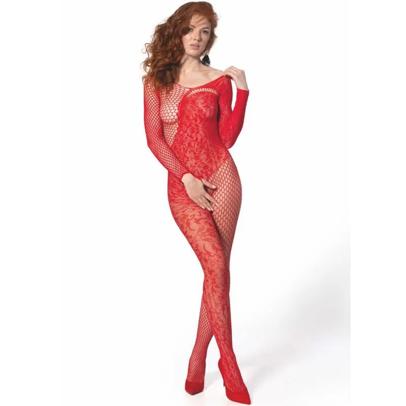 PASSION - BS 107 BODYSTOCKING ROUGE