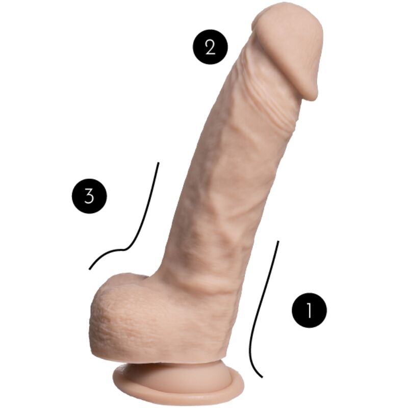 Gode Réaliste Silicone Double Densité Ventouse