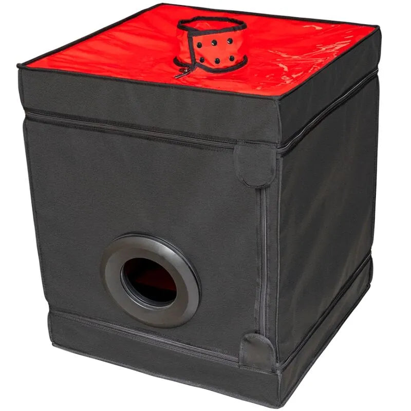 Cabine BDSM immersive violette Secret Dome Bukkake avec menottes et LED