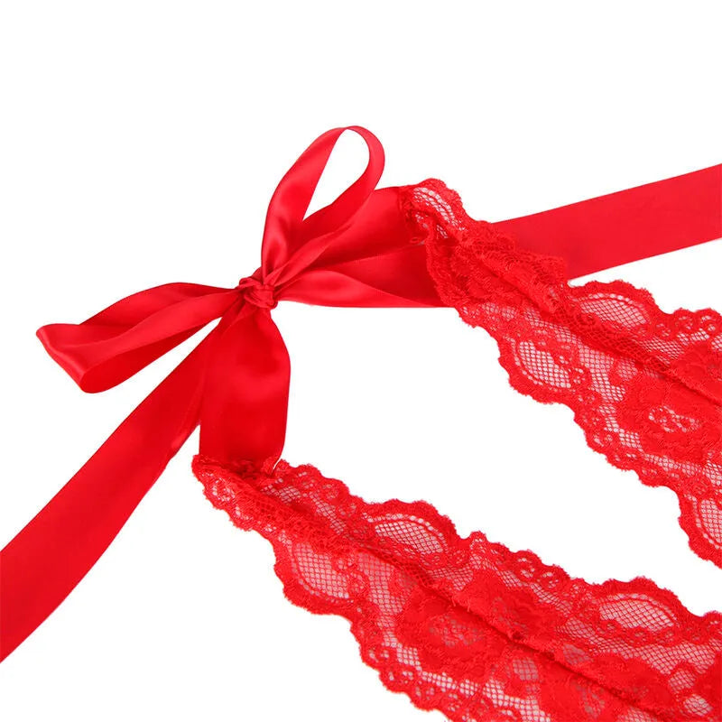 SUBBLIME - 953973 BODY SEXY A VOLANTS + CEINTURE ROUGE