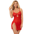 SUBBLIME - 954208 BABYDOLL EN DENTELLE À BRETELLES RÉGLABLES ROUGE