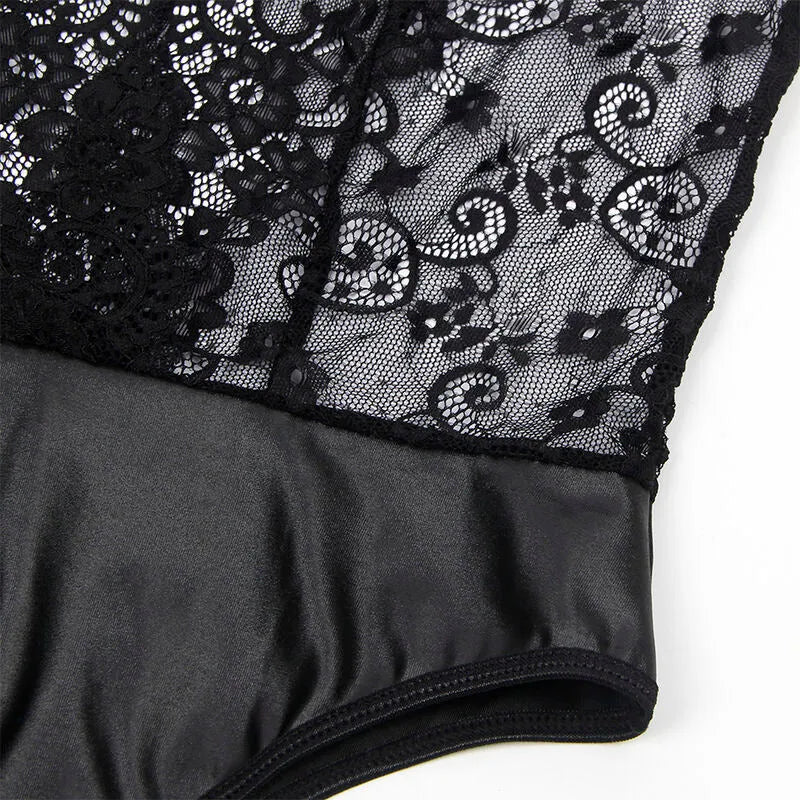 SUBBLIME - 954383 BODY SEXY AVEC PORTE-JARRETELLES NOIR