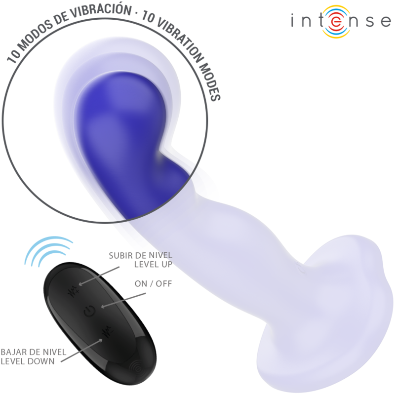 Vibrateur Bleu Texturé Puissant Avec Ventouse