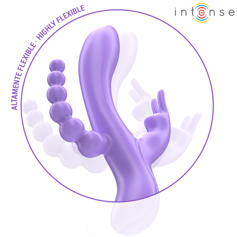 Triple Vibromasseur Silicone Stimulation Complète