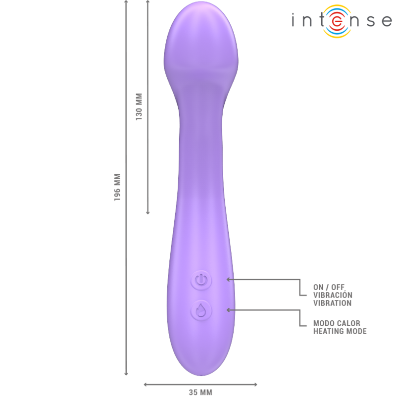 Vibromasseur Chauffant 19 Cm Silicone Hypoallergénique