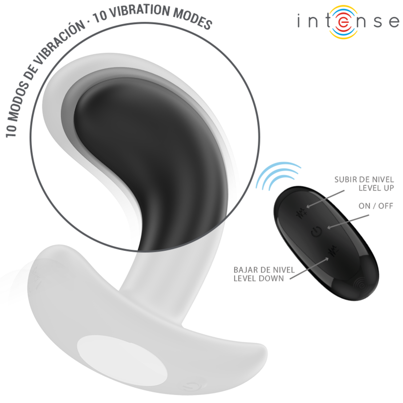 Plug Anal En Silicone Noir Rechargeable 10 Modes