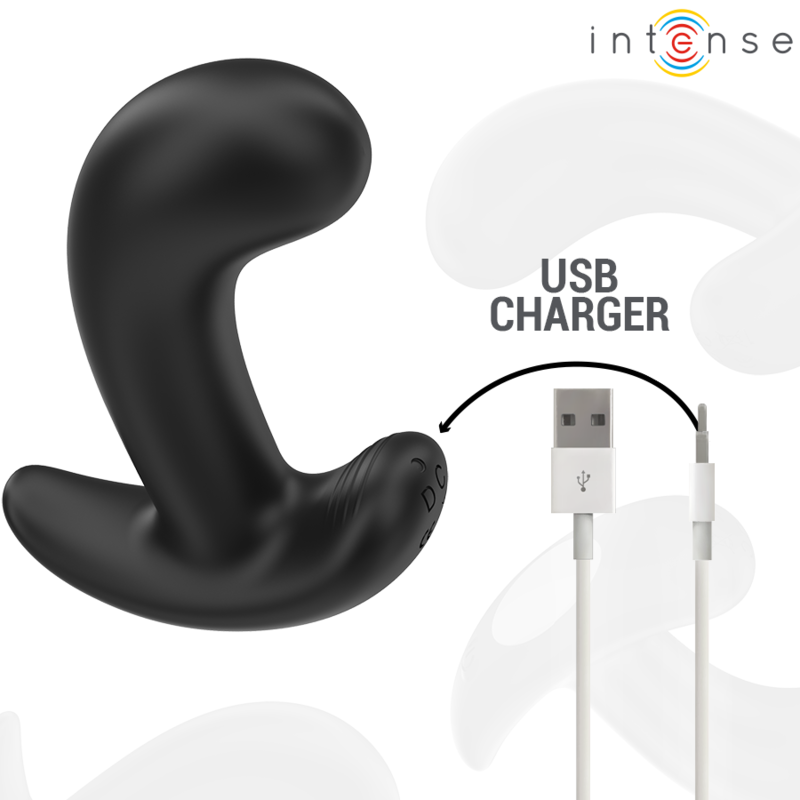 Plug Anal En Silicone Noir Rechargeable 10 Modes