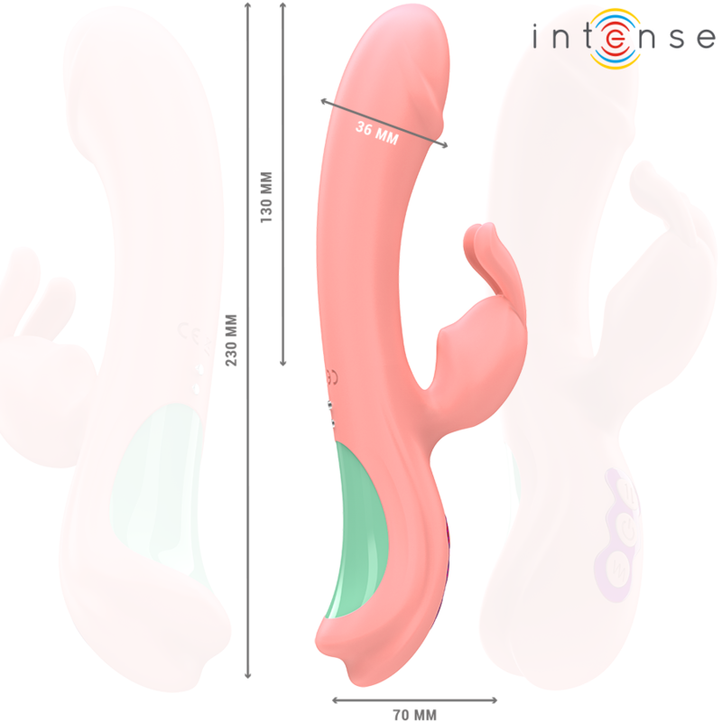 Vibromasseur Rabbit Rose Oscillant Silicone Étanche