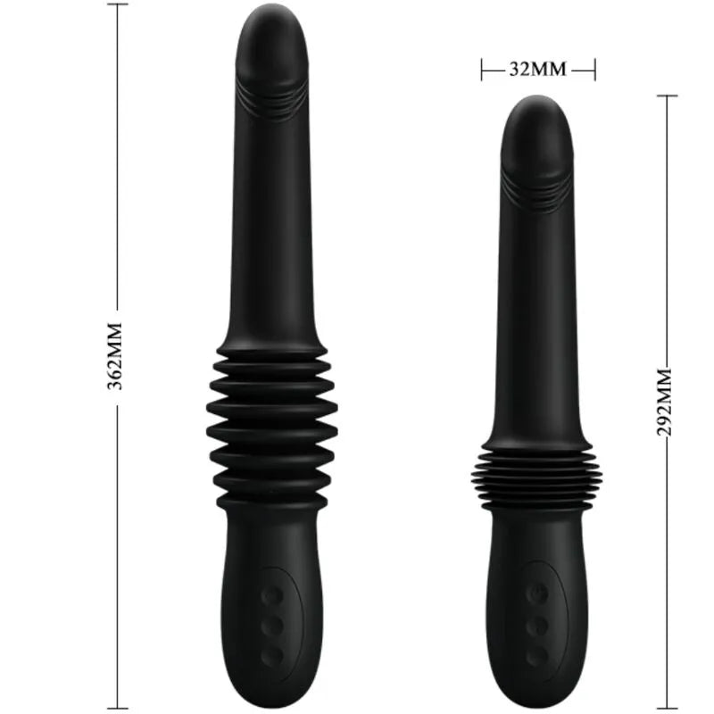 PRETTY LOVE - VIBRATEUR PAZUZU 3 MODES DE POUSSÉE NOIR