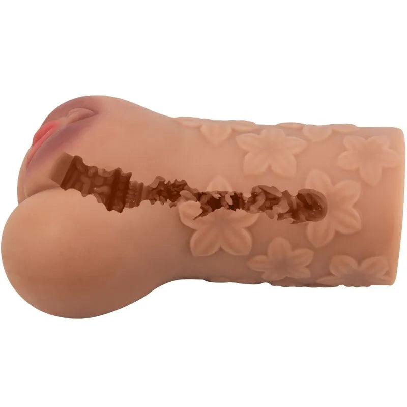 Représentation réaliste de vagin et anus écarlate en matériau doux avec détails peints à la main, CRAZY BULL BM-009236N-1.