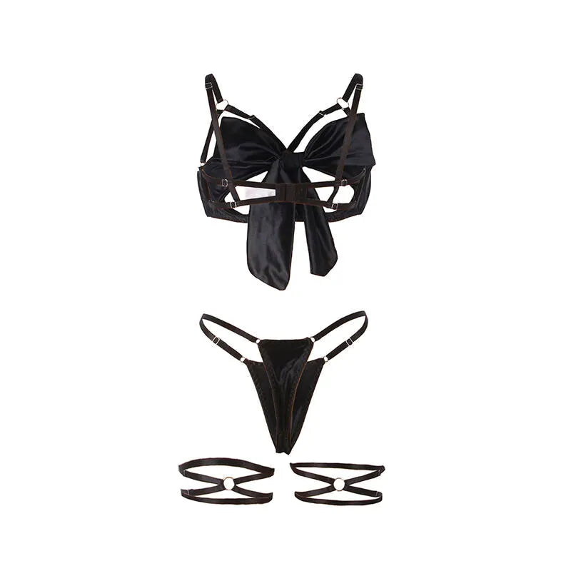 SUBBLIME - 955199 ENSEMBLE SOUTIEN-GORGE AVEC NŒUD NOIR RÉGLABLE