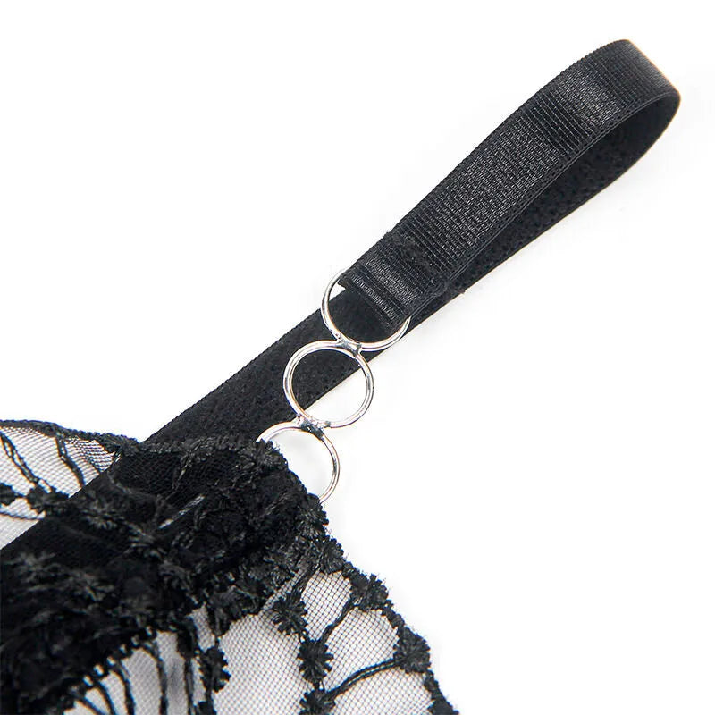 Body dentelle noire SUBBLIME, design creux transparent, élégance et confort, détails sophistiqués et audacieux.