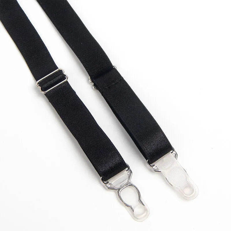 SUBBLIME - 955243 ENSEMBLE SOUTIEN-GORGE BONDAGE NOIR AVEC JARRETELLE