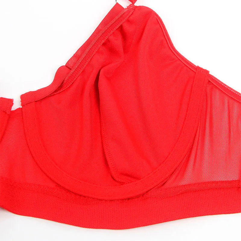 SUBBLIME - 955267 ENSEMBLE SOUTIEN-GORGE BONDAGE ROUGE AVEC JARRETELLE