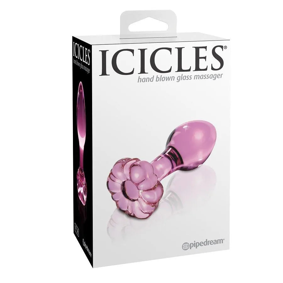 Plug anal en cristal Icicles N.48 masseur verre sans phthalates stimulation P-point insertion facile design courbé