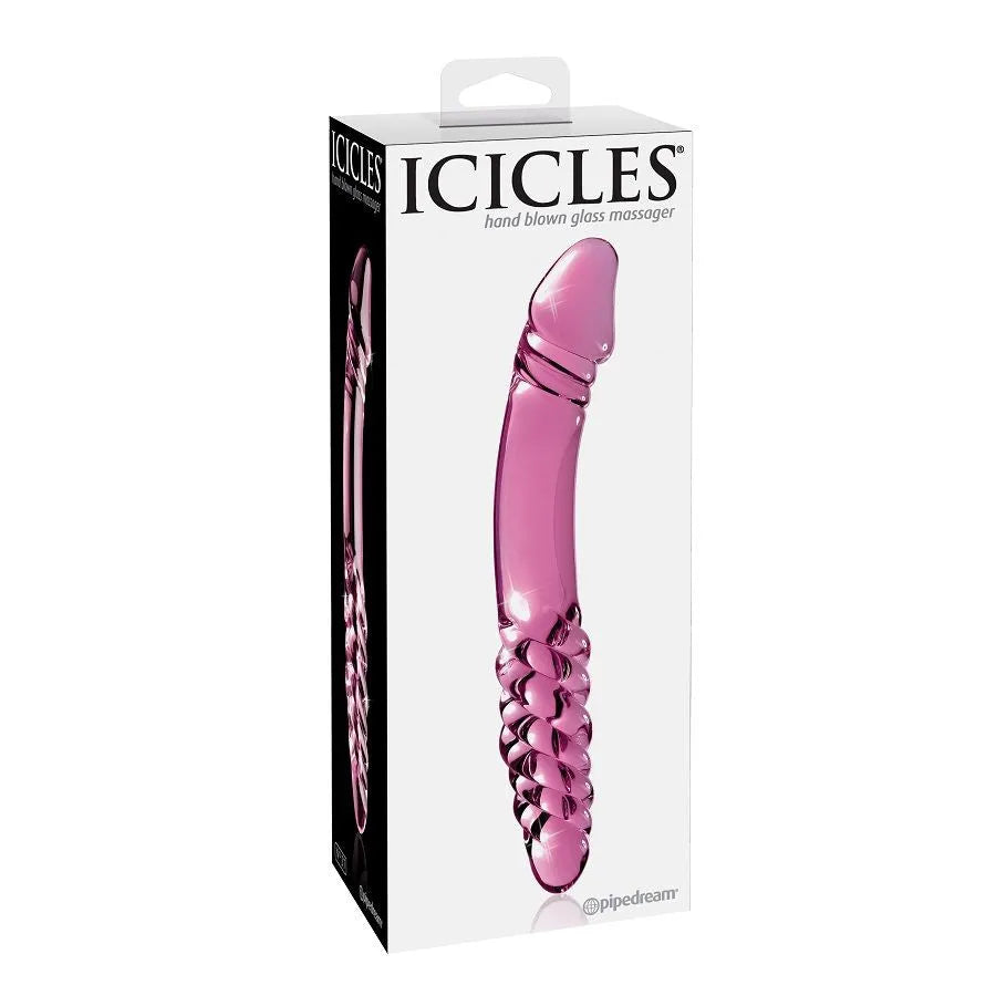 Masseur en verre double face luxueux stimulation G-spot P-spot design élégant verre borosilicaté sextoy femmes couple