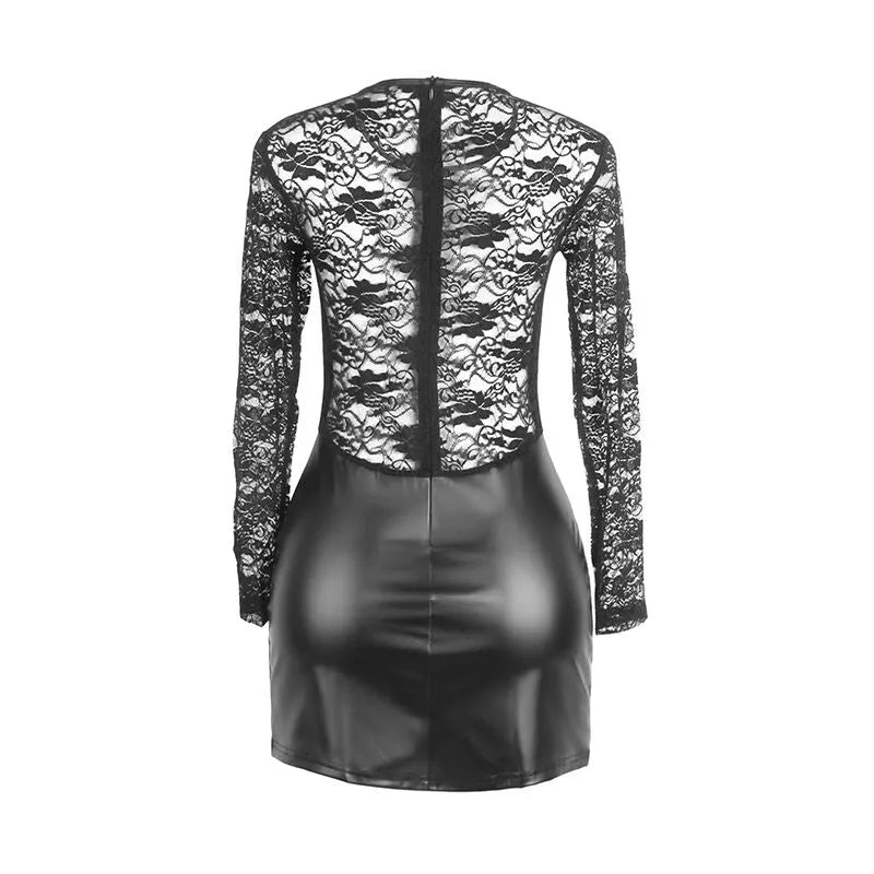 SUBBLIME - 955601 ROBE À MANCHES LONGUES AVEC DENTELLE NOIRE
