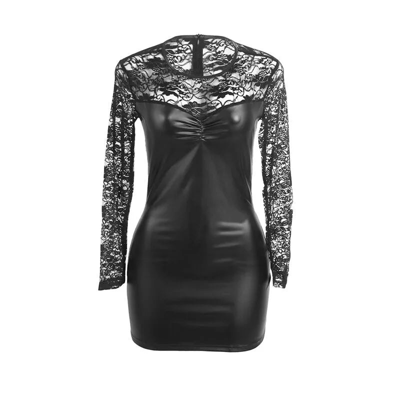 SUBBLIME - 955601 ROBE À MANCHES LONGUES AVEC DENTELLE NOIRE