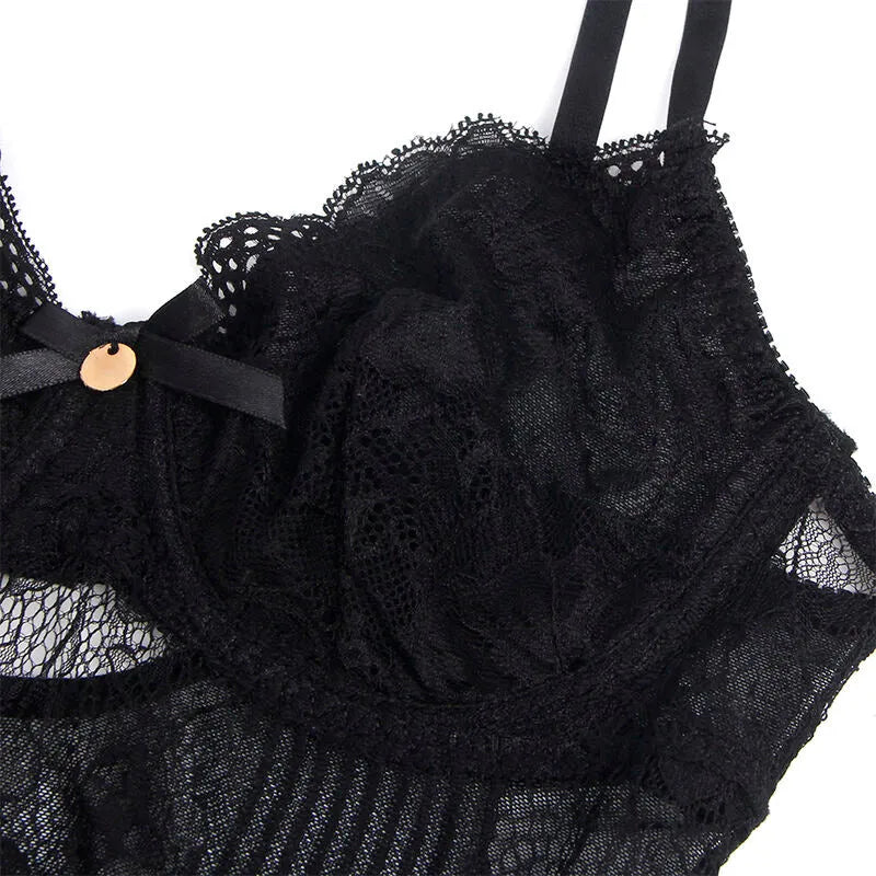 SUBBLIME - 955625 BODY EN DENTELLE AVEC FERMETURE EN BAS NOIR