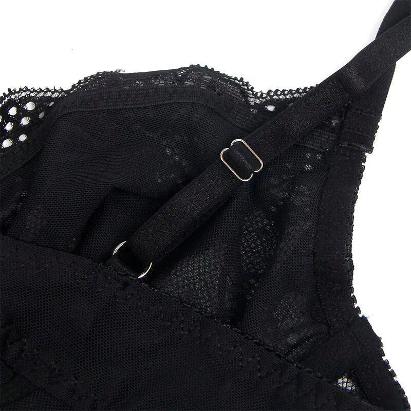 SUBBLIME - 955625 BODY EN DENTELLE AVEC FERMETURE EN BAS NOIR