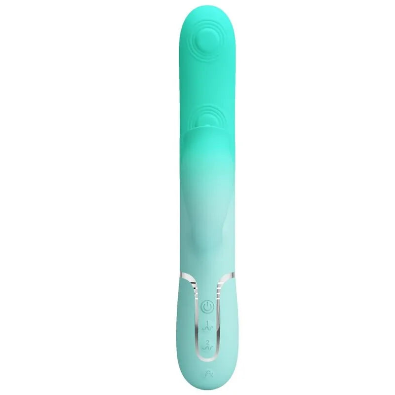 PRETTY LOVE - VIBRATEUR LAPIN MULTIFONCTION GIGI VERT AQUA