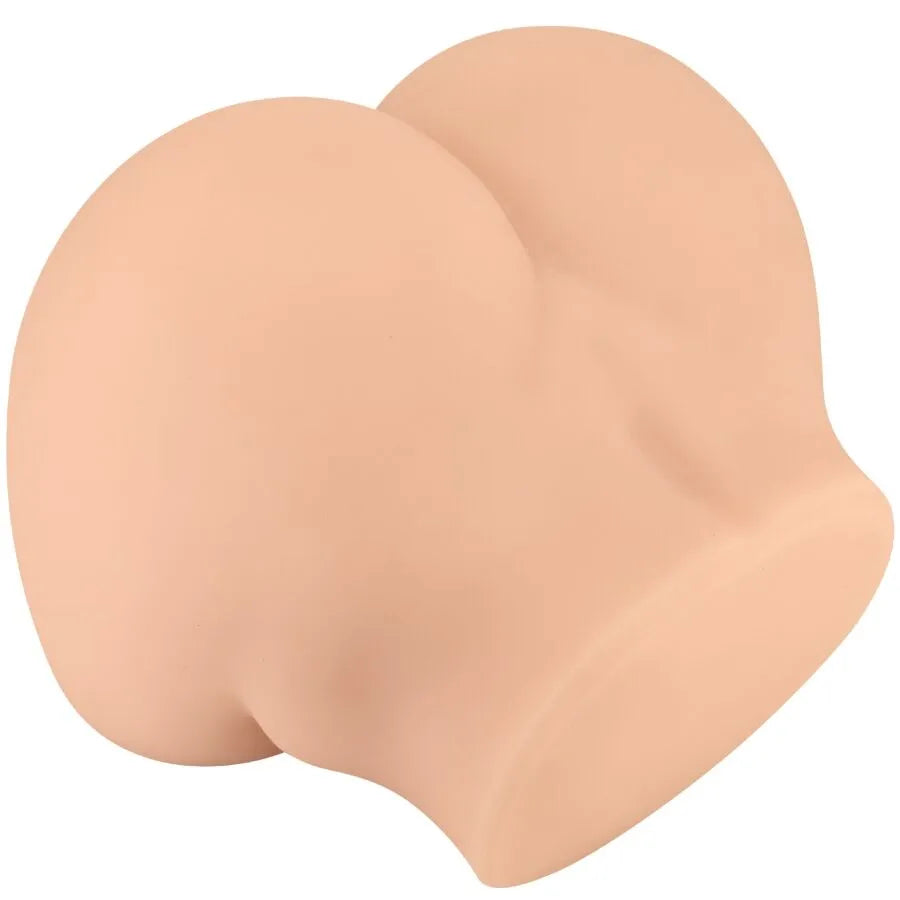 Masturbateur réaliste couleur chair avec fesses et orifices, texture détaillée pour stimulation intense.