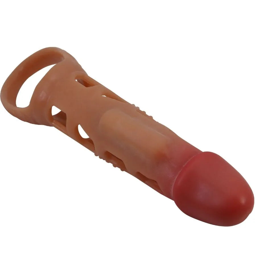 Manchon pénis vibrant TPR extensible soutien érection texture naturelle
