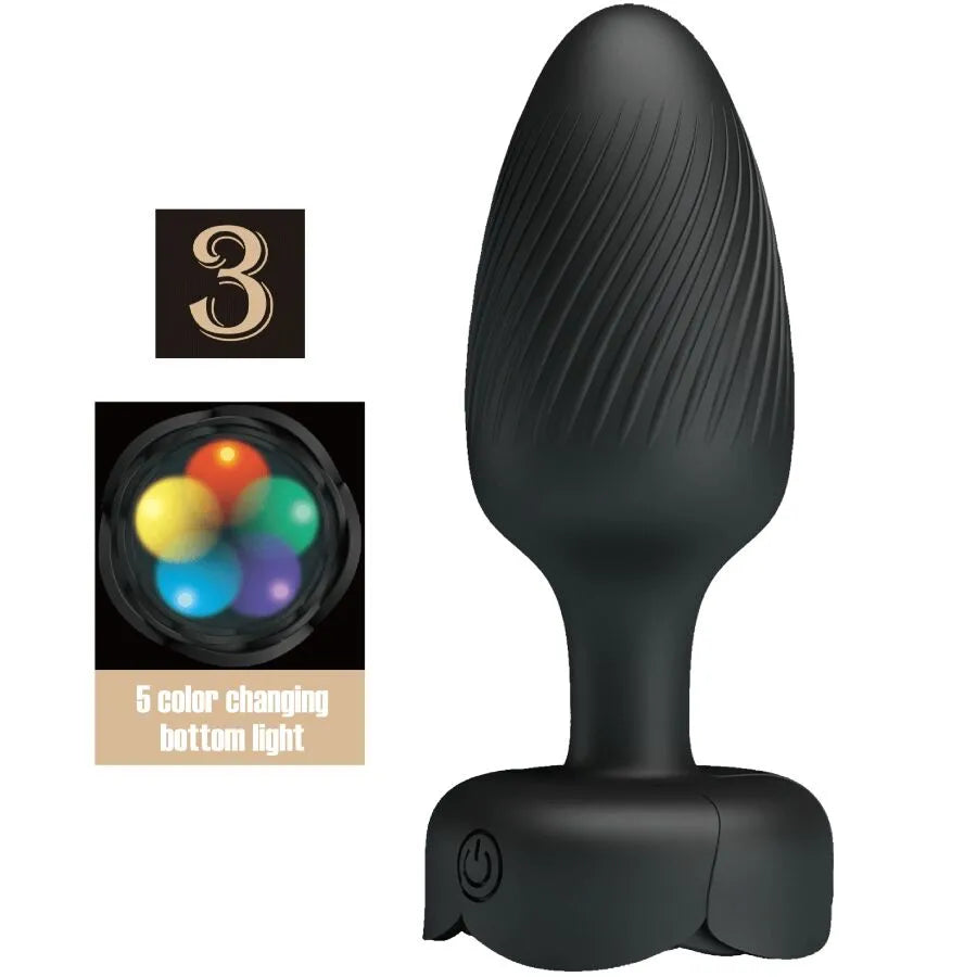 PRETTY LOVE - OSBORN PLUG ANAL AVEC LUMIÈRE LED NOIR