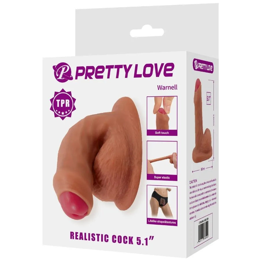 PRETTY LOVE - WARNELL GODE ULTRA RÉALISTE ET ÉLASTIQUE 9,5 CM MULATO